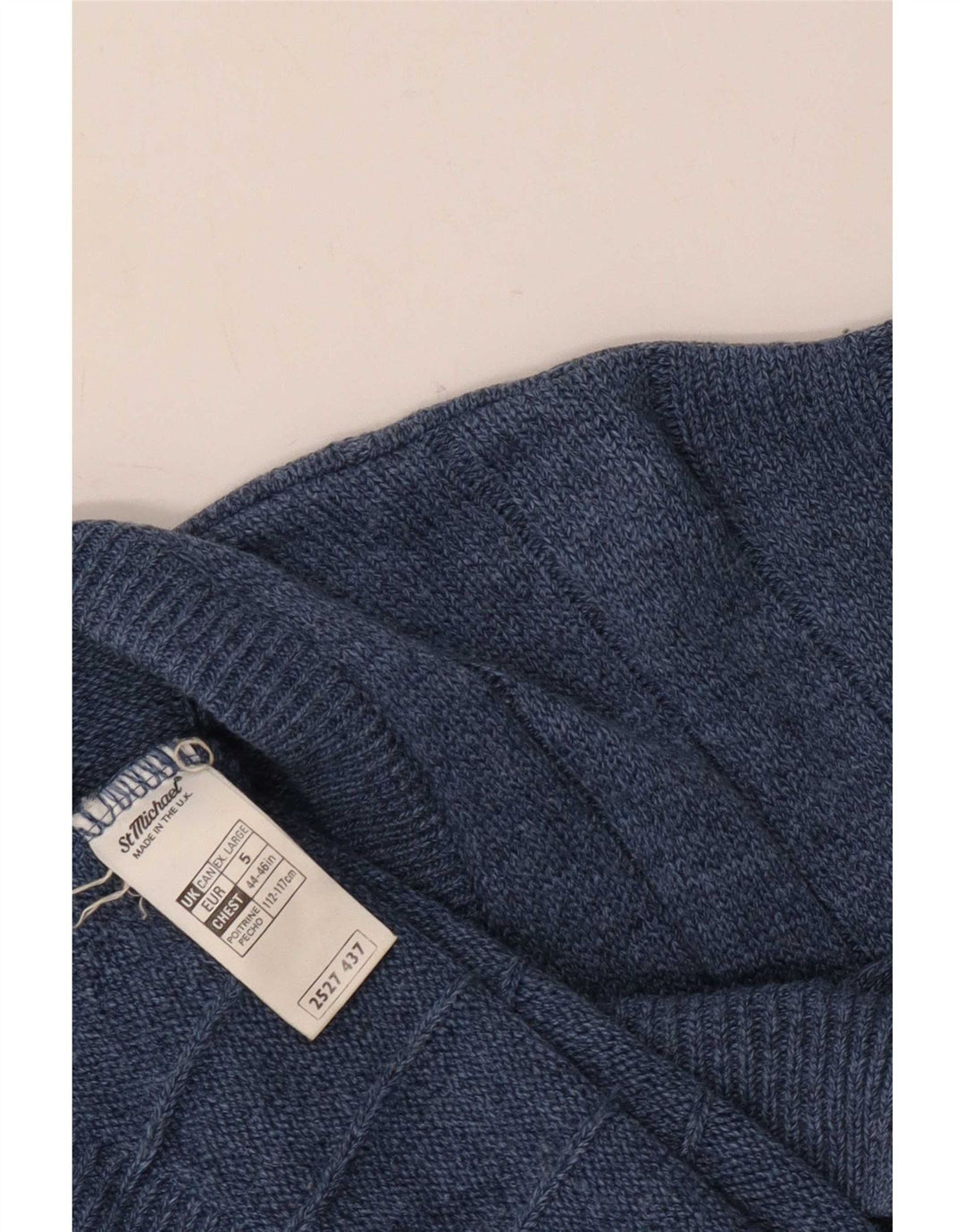Marks & Spencer Herren St. Michael Cardigan Pullover XL Marineblau Acryl