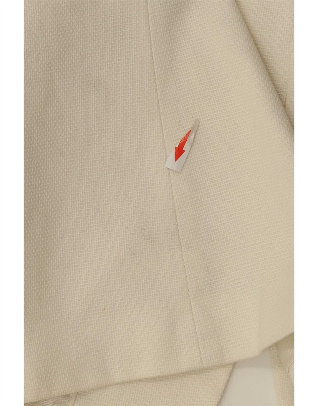 Massimo Dutti Damen 1-Knopf-Blazerjacke EU 40 Mittelweiße Baumwolle