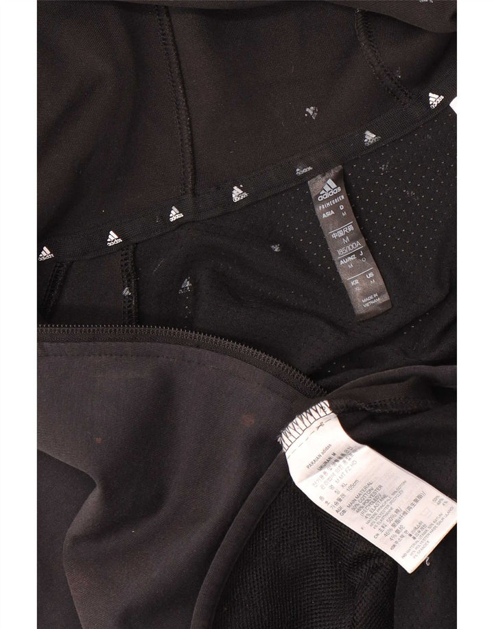 Adidas Herren-Kapuzenpullover mit Reißverschluss, mittelschwarz, Baumwolle