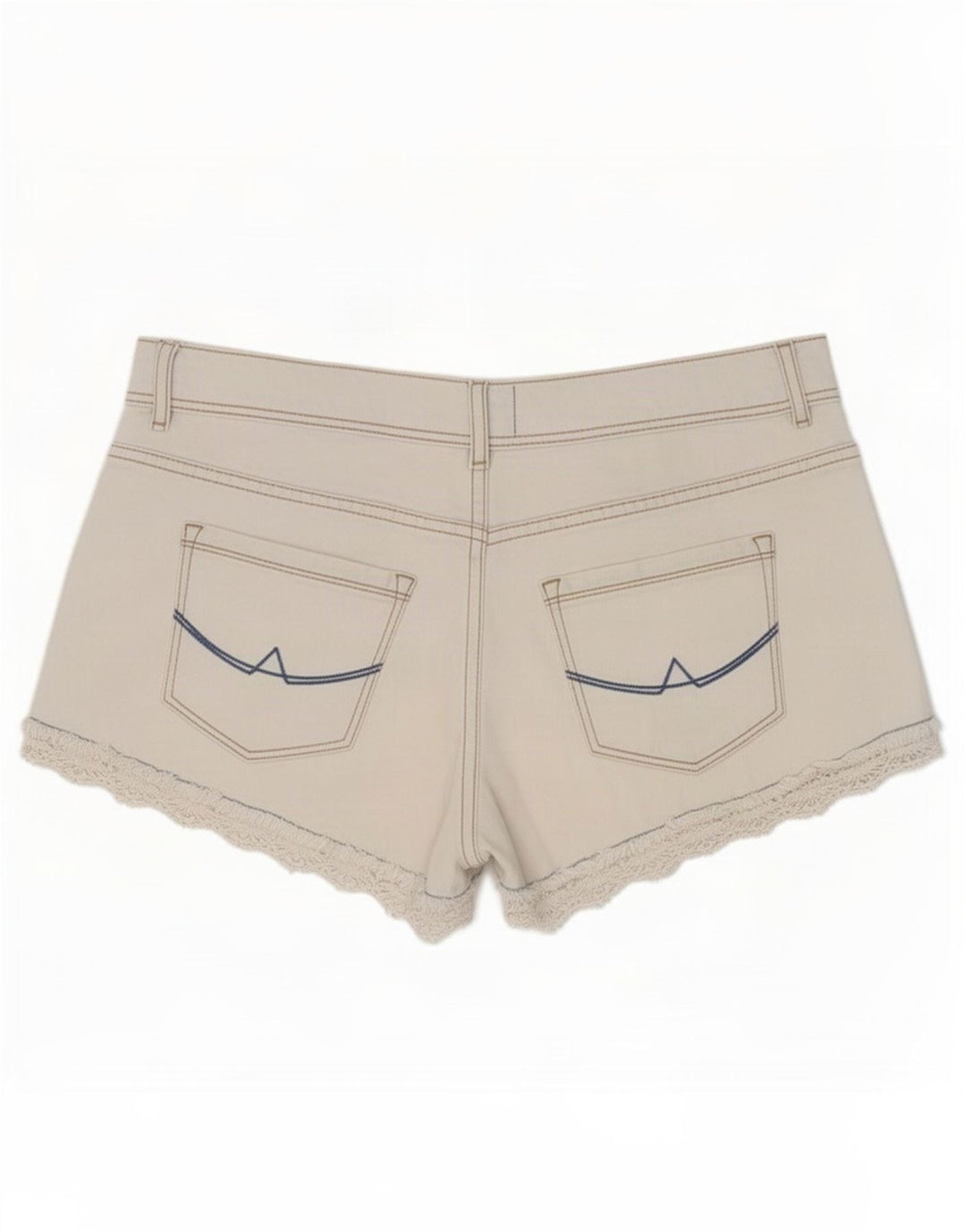 Superdry Damen-Jeansshorts, mittelgroß, W28, weiße Baumwolle