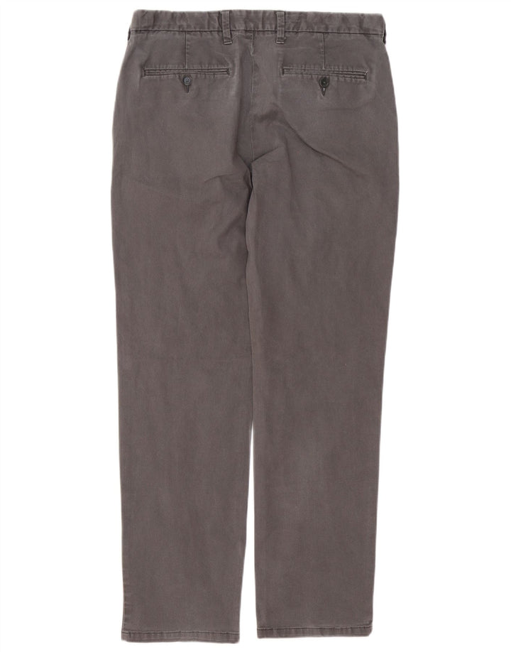 Marks & Spencer Herren-Chinohose mit normaler Passform, W34 L30, graue Baumwolle