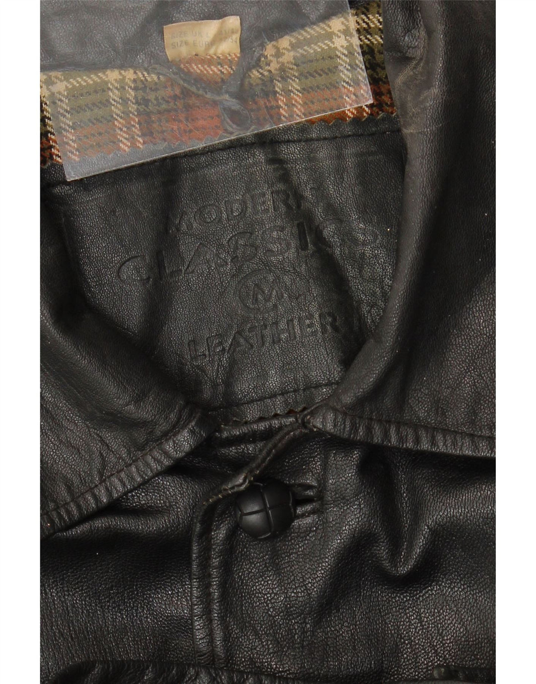 VINTAGE Herren Lederjacke UK 40 Großes schwarzes Leder