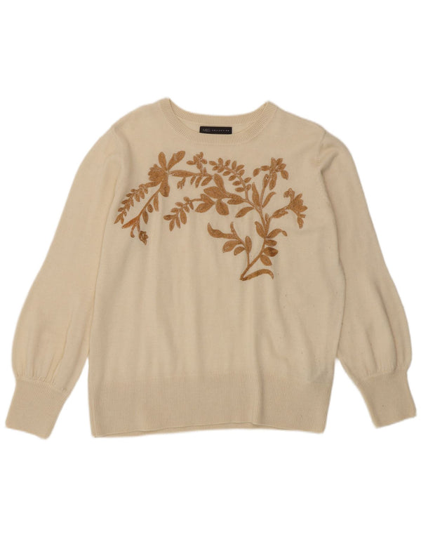 Marks & Spencer Damen-Pullover mit U-Boot-Ausschnitt, Größe 44, Off-White