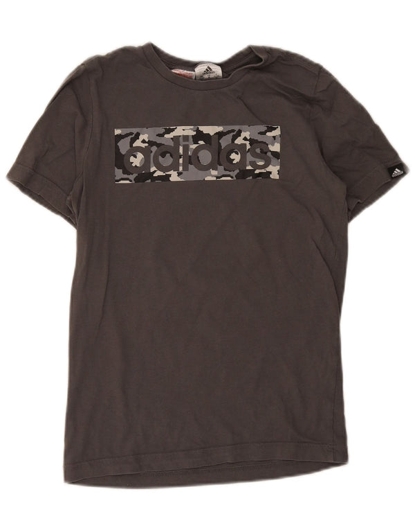 Adidas T-Shirt mit Grafik für Jungen, 11–12 Jahre, graue Baumwolle