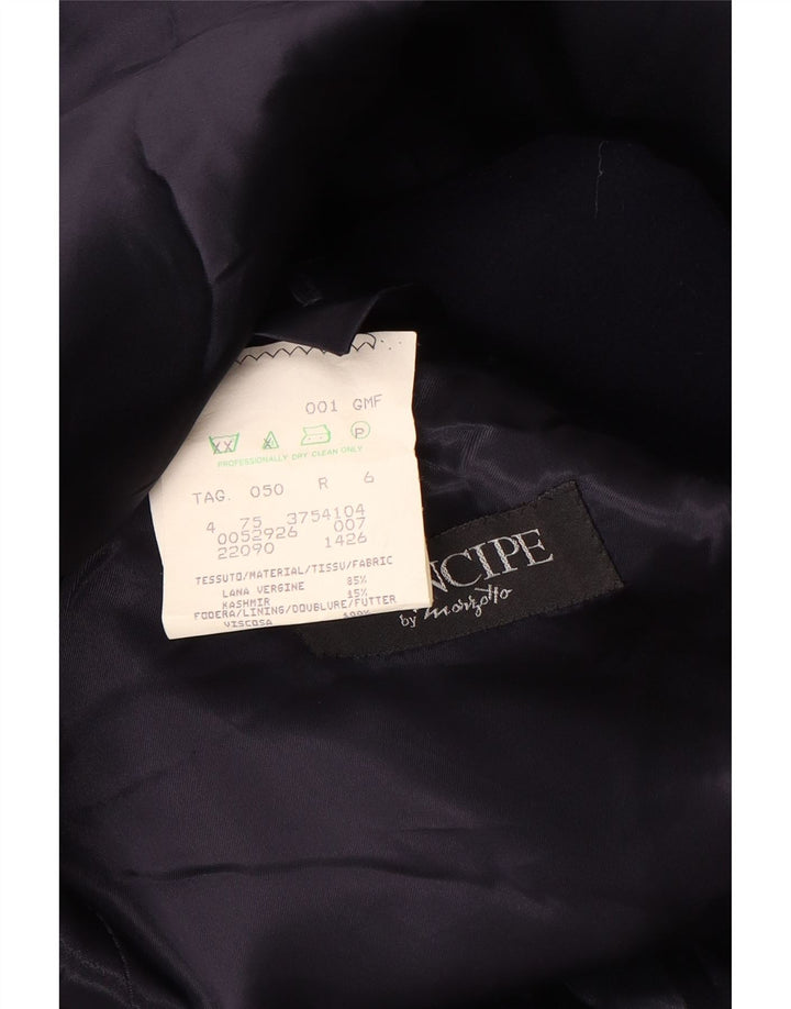 Marzotto Herren Principe Zweireihiger Mantel IT 50 Large Marineblau