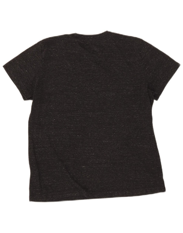 Nike Womens Graphic T-Shirt Top UK 12 Mittelschwarz gefleckte Baumwolle