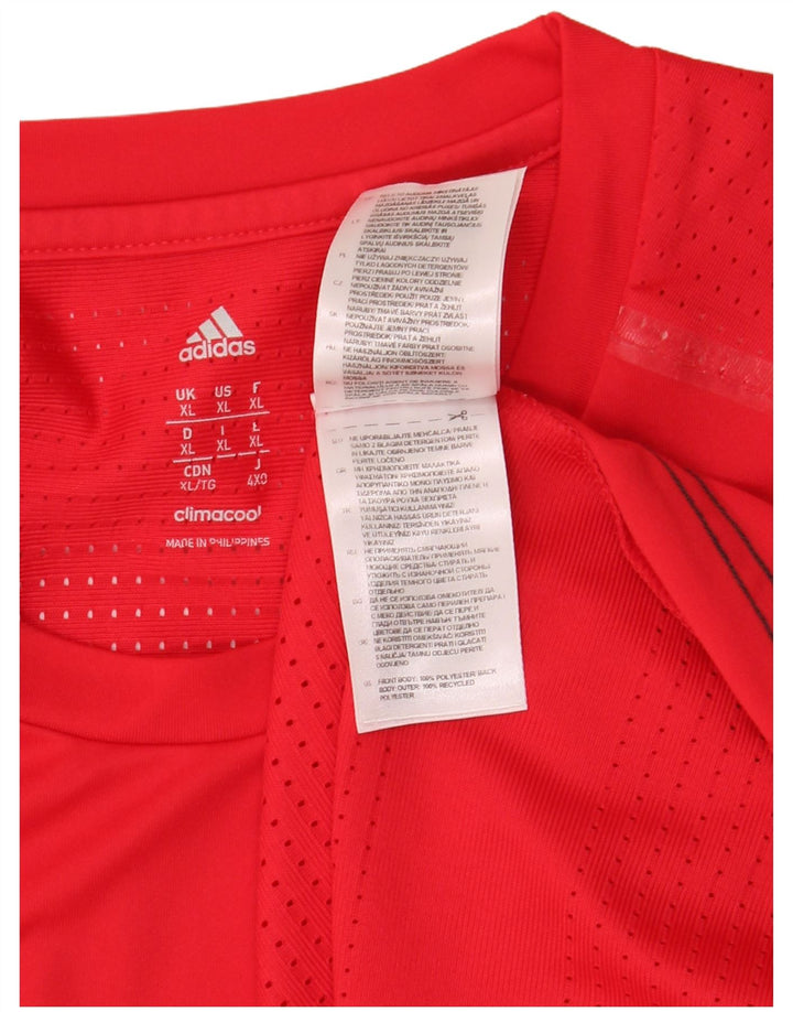 Adidas Herren Climacool T-Shirt Top XL Rot Polyester