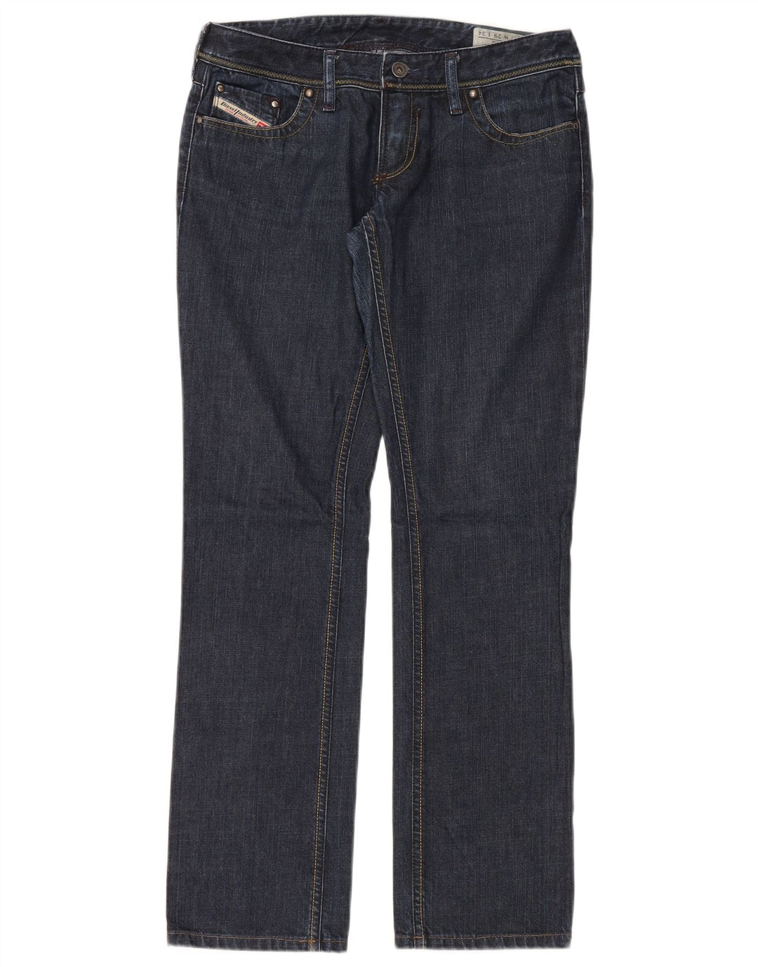 Diesel Damen Lowky Straight Jeans W29 L30 Marineblaue Baumwolle