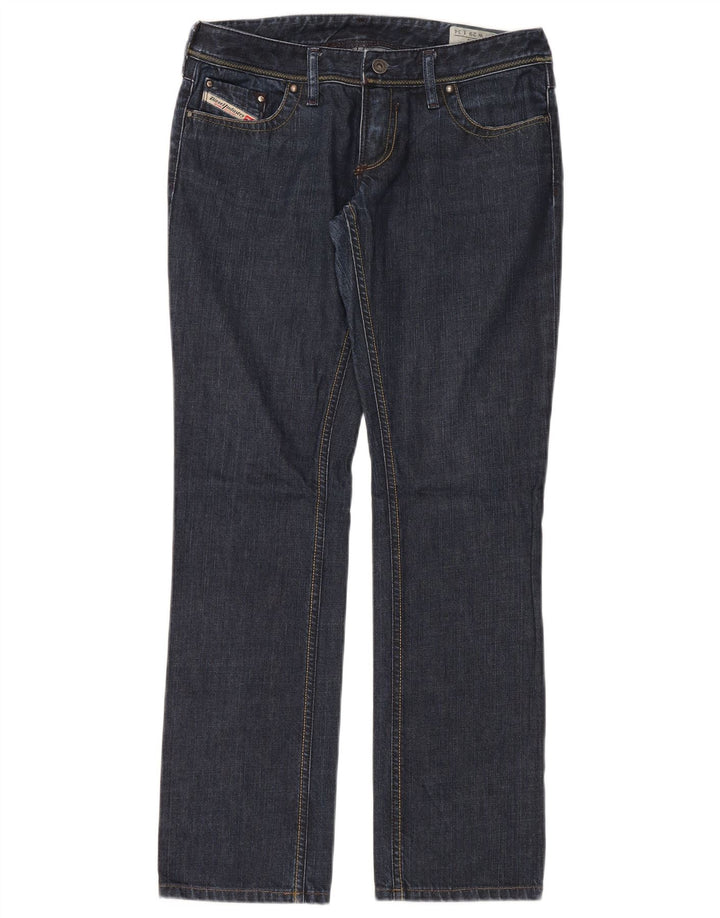 Diesel Damen Lowky Straight Jeans W29 L30 Marineblaue Baumwolle
