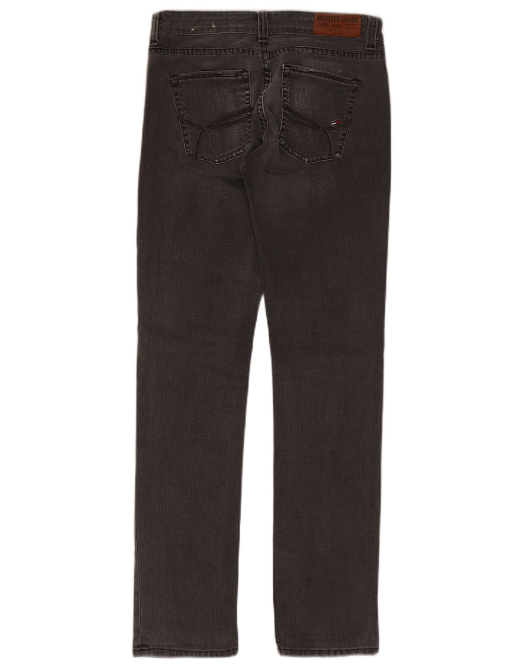 TOMMY HILFIGER Damen Slim Jeans W28 L32 Graue Baumwolle