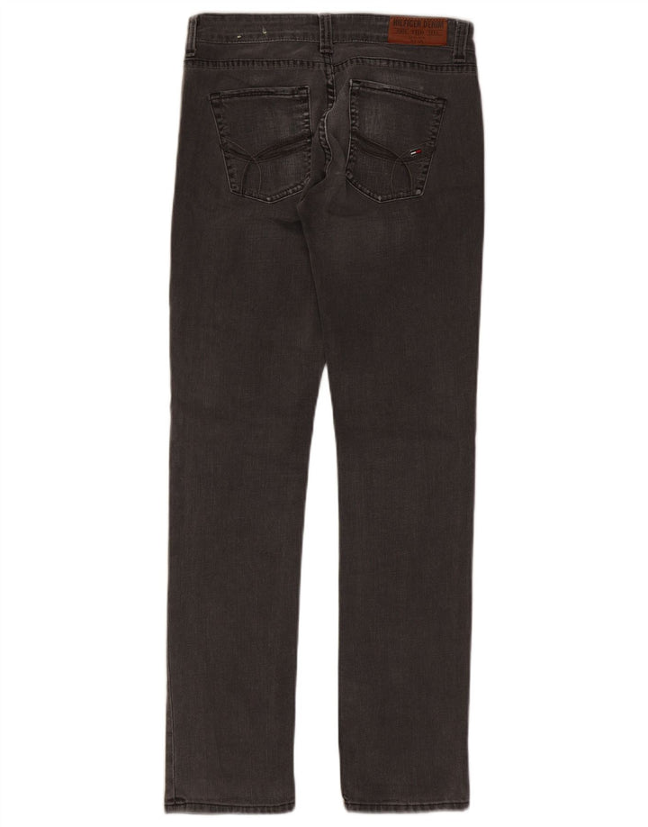 TOMMY HILFIGER Damen Slim Jeans W28 L32 Graue Baumwolle