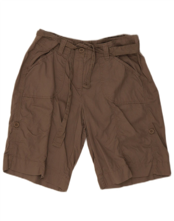 Marks & Spencer Damen Freizeitshorts UK 12 Medium W30 Graue Baumwolle