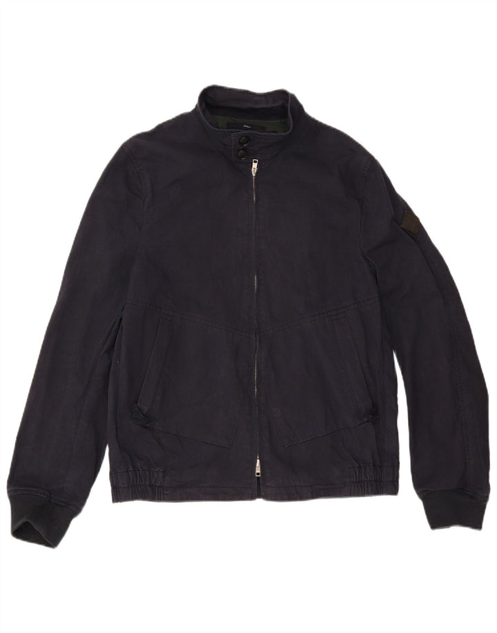 Paul Smith Herren-Bomberjacke, mittelmarineblaue Baumwolle