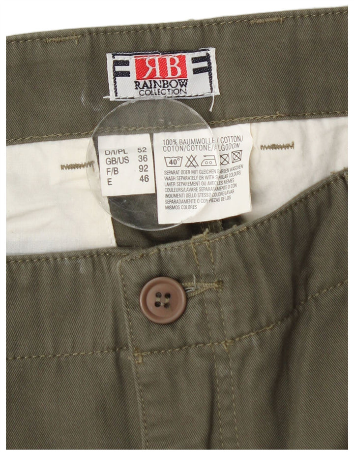 Rainbow Herren gerade Cargohose W36 L28 Khaki Baumwolle