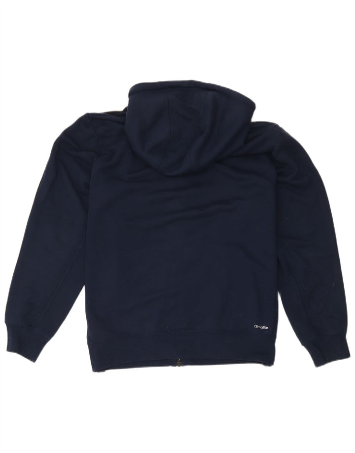 Adidas Herren Climalite Zip Hoodie Pullover Großes Marineblaues Polyester
