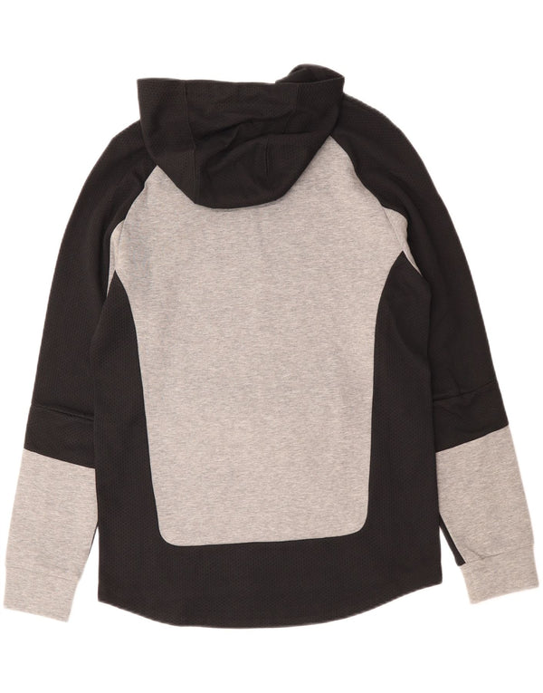 Puma Herren-Kapuzenpullover aus mittelgrauer Colourblock-Baumwolle