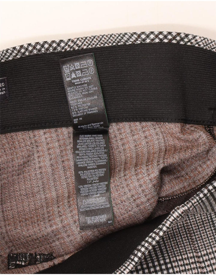 Marks & Spencer Damen Leggings UK 10 Small Graues Hahnentritt-Polyester