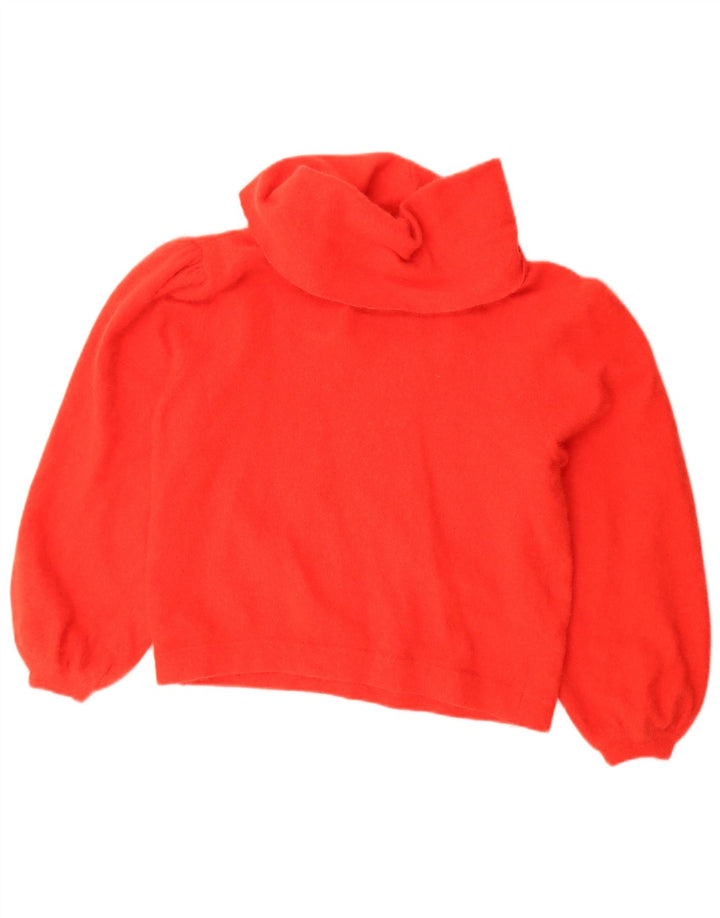Vintage Damen Crop Rollkragenpullover Pullover IT 48 XL Rot