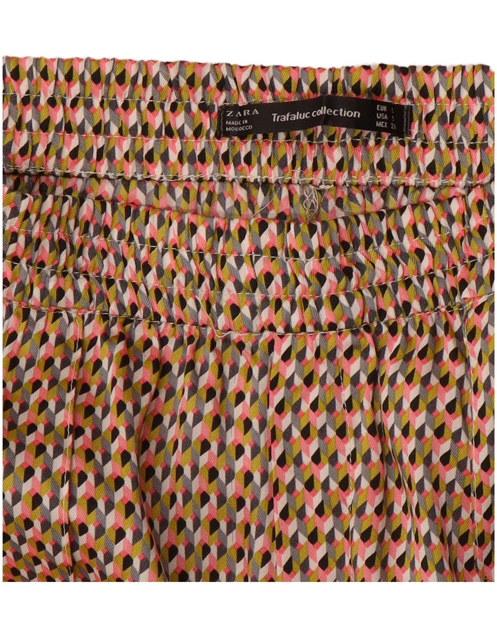 ZARA Womens Trafaluc Cropped Trousers Small W26 L25 Multicoloured