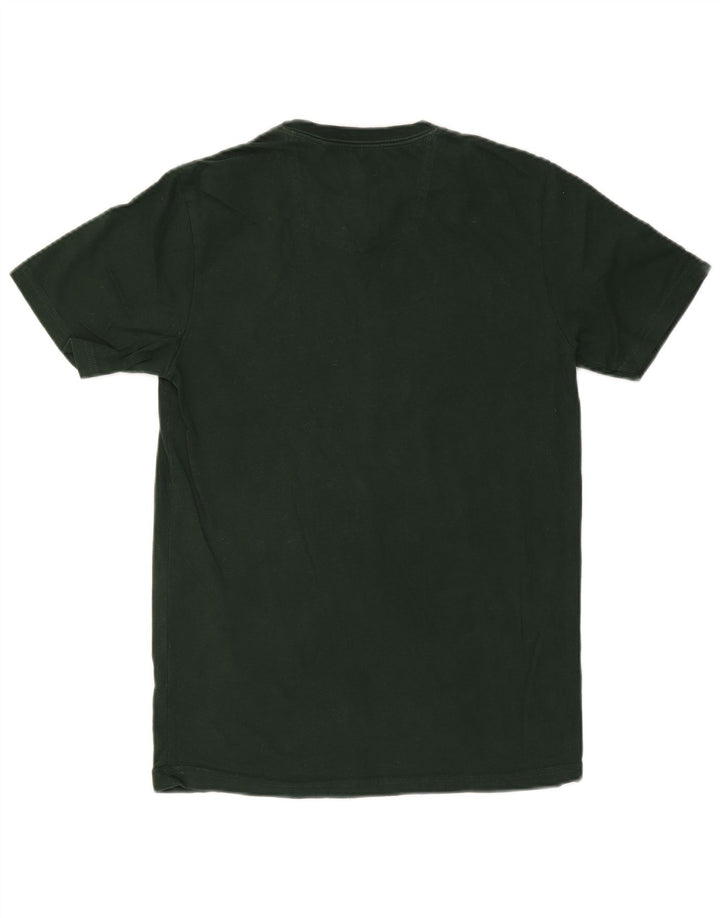 Fat Face Herren-T-Shirt mit Grafik, Größe S, Grün, Baumwolle