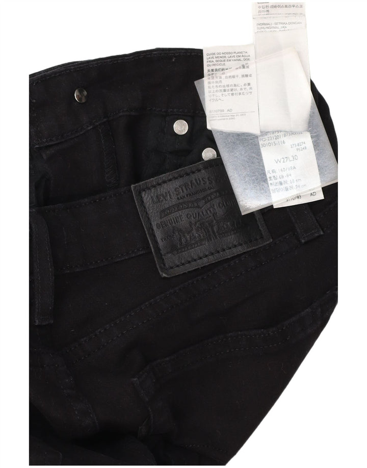 LEVI'S Damen 725 Bootcut-Jeans mit hohem Bund, W27 L30, schwarze Baumwolle