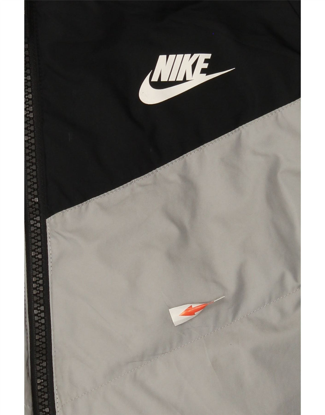 Nike Wattierte Jacke mit Kapuze für Jungen, 13–14 Jahre, XL, schwarzes Farbblock-Polyester