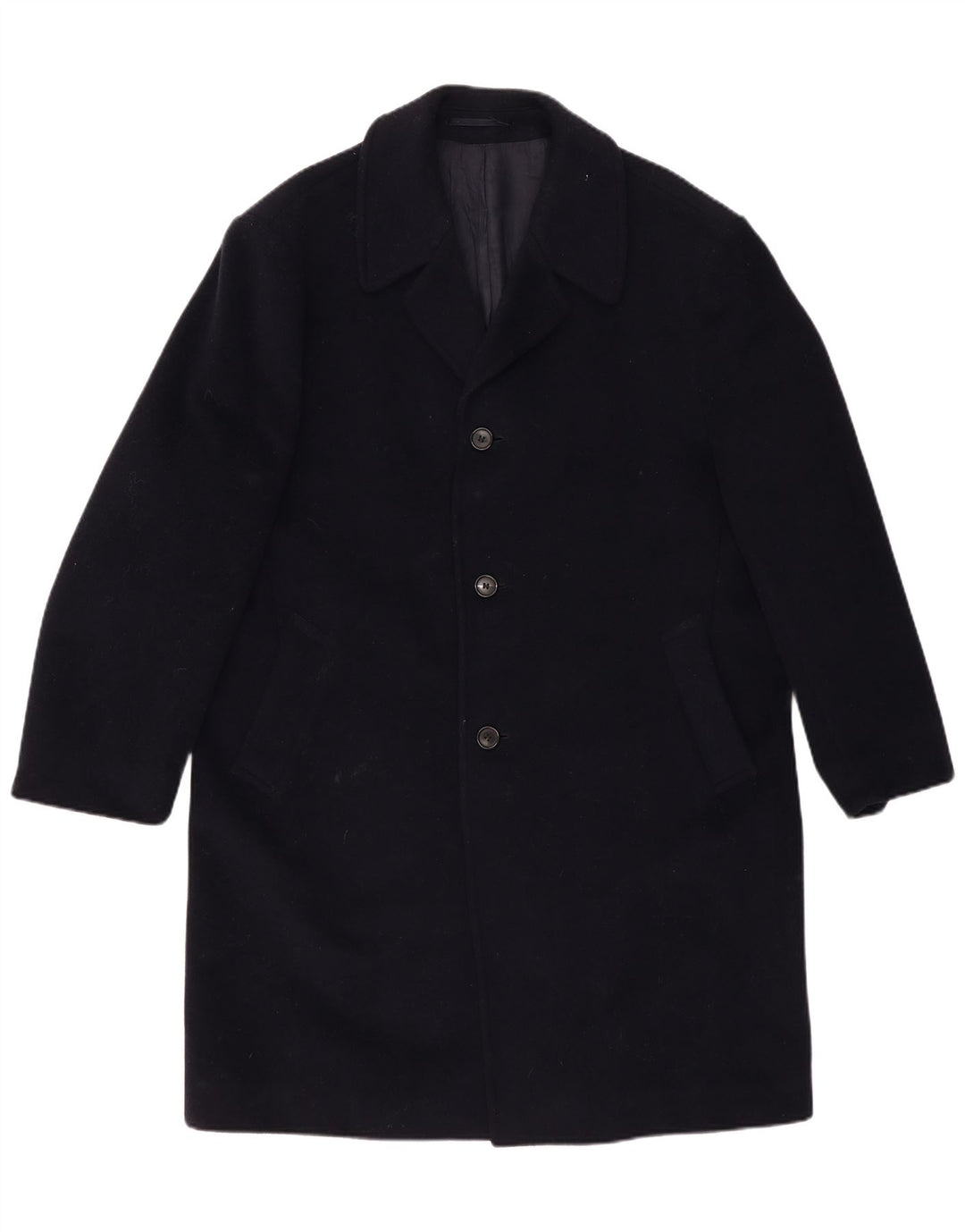 WELLINGTON Herrenmantel UK 42 XL Marineblaue Wolle