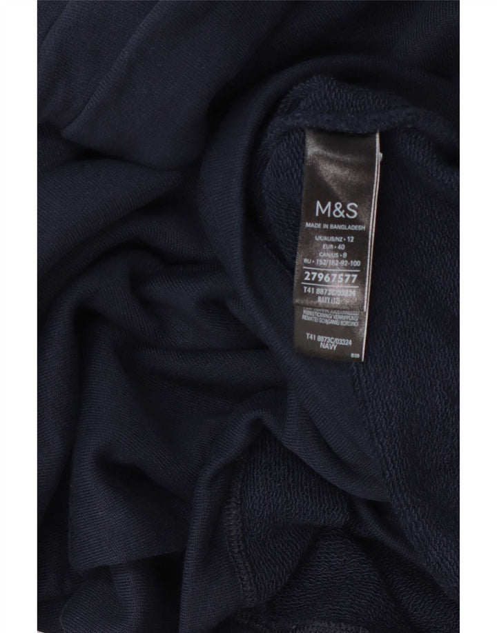 Marks & Spencer Damen-Sweatshirt mit Rollkragen, Gr. 12, mittleres Marineblau