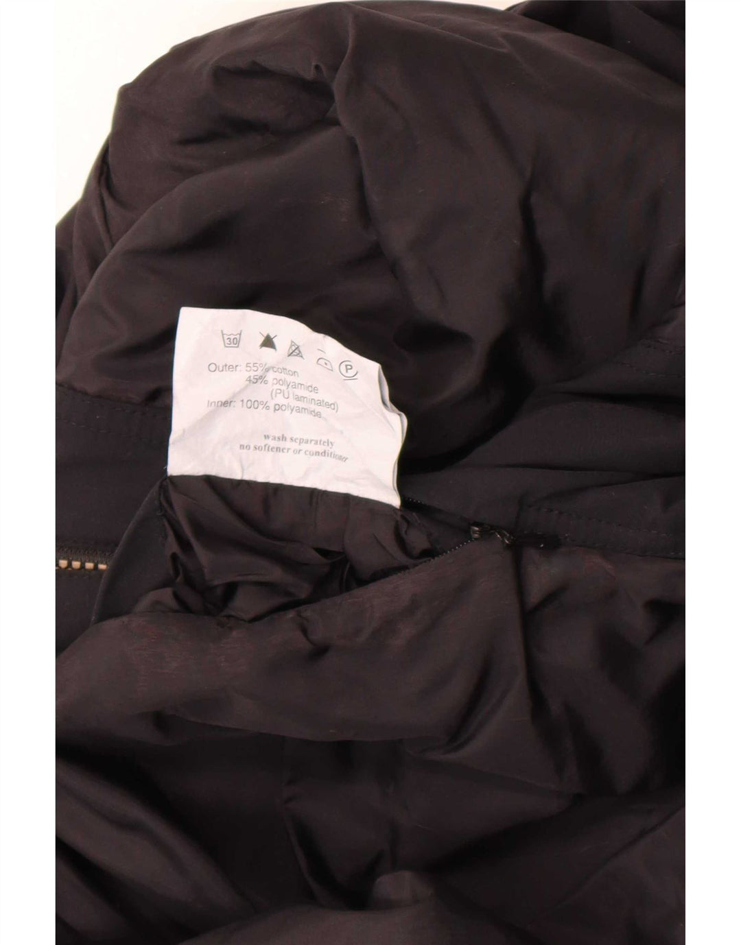 Barbour Damen-Regenjacke mit Kapuze, UK 14, große schwarze Baumwolle