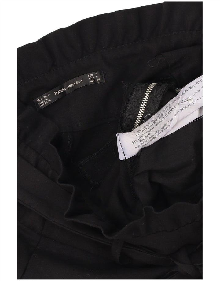 Zara Damen Trafaluc Hotpants mit hoher Taille, Größe S, W26, Schwarz, Polyester