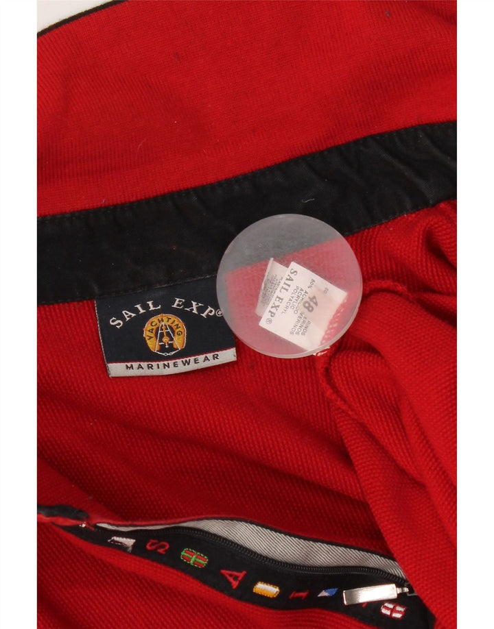 SAIL EXP Herren-Pullover mit Rollkragen, IT 48, mittelrote Merinowolle