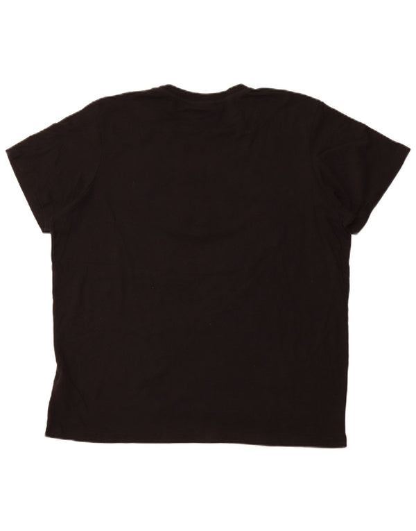 ADIDAS Damen Grafik T-Shirt Top UK 18 XL Schwarz Baumwolle