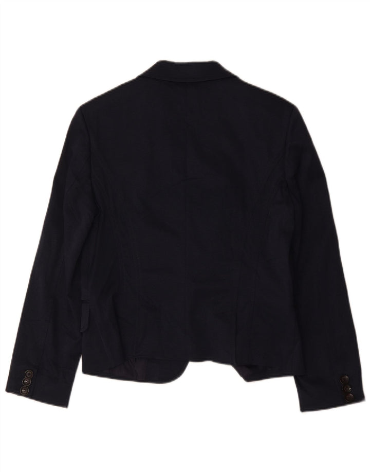 Seventy Damen 2-Knopf-Blazerjacke IT 48 XL Marineblaue Baumwolle