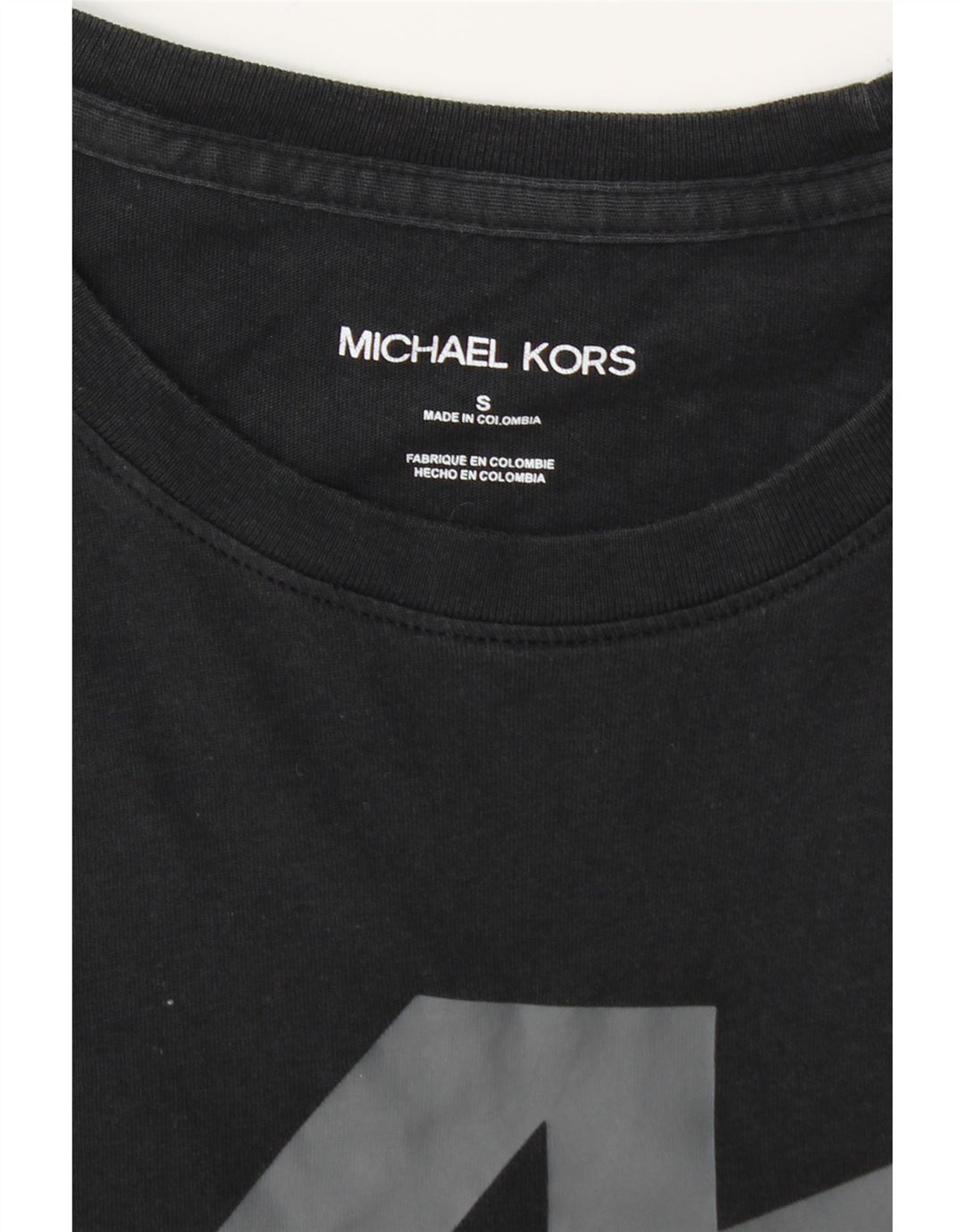 MICHAEL KORS Herren-T-Shirt mit Grafik, Größe S, schwarze Baumwolle