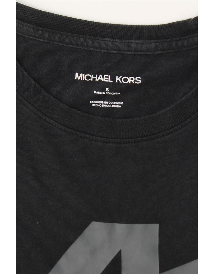 MICHAEL KORS Herren-T-Shirt mit Grafik, Größe S, schwarze Baumwolle