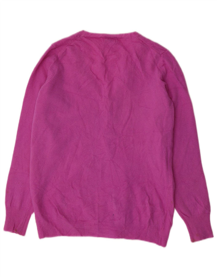 Benetton Damen-Cardigan-Pullover UK 12 Mittelviolett