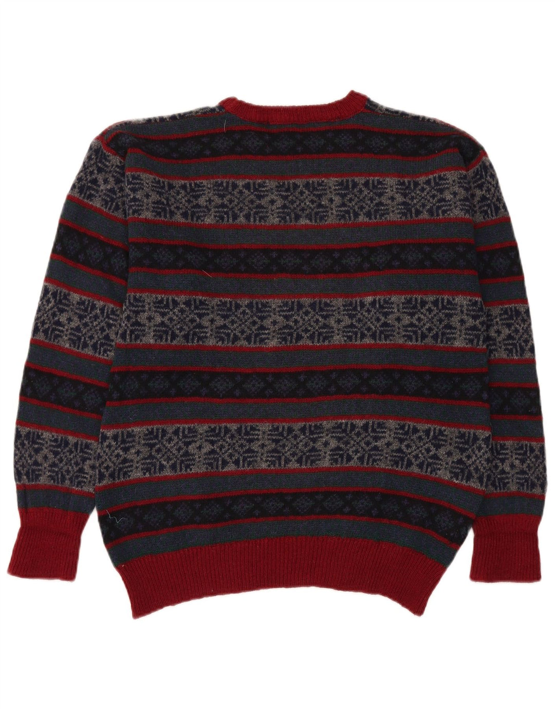VINTAGE Herren-Pullover mit Rundhalsausschnitt, mittelgroß, mehrfarbig, Fair Isle