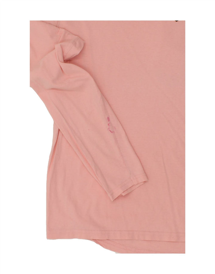 LOTTO Womens Top Long Sleeve UK 10 Small Pink Cotton Vintage Lotto and Second-Hand Lotto from Messina Hembry 