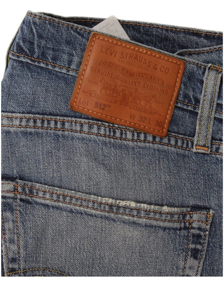 Levi's Herren 512 Slim Tapered Jeans W32 L30 Blaue Baumwolle