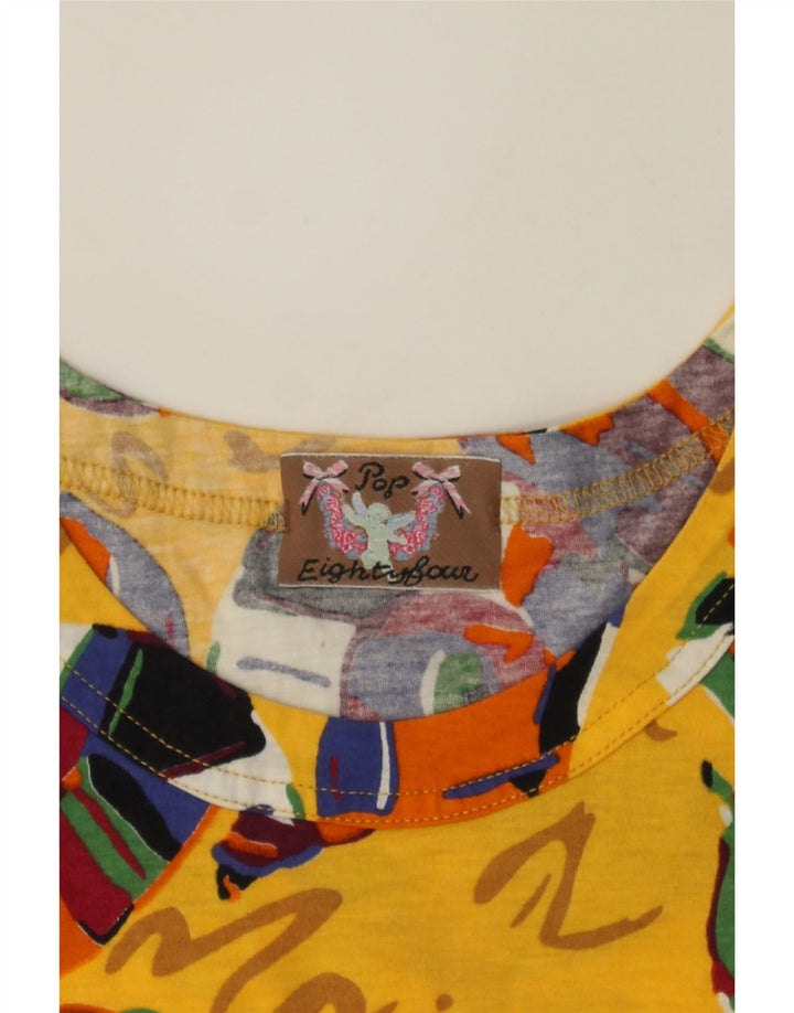 VINTAGE Womens Graphic T-Shirt Top UK 12 Medium Multicoloured Vintage Vintage and Second-Hand Vintage from Messina Hembry 