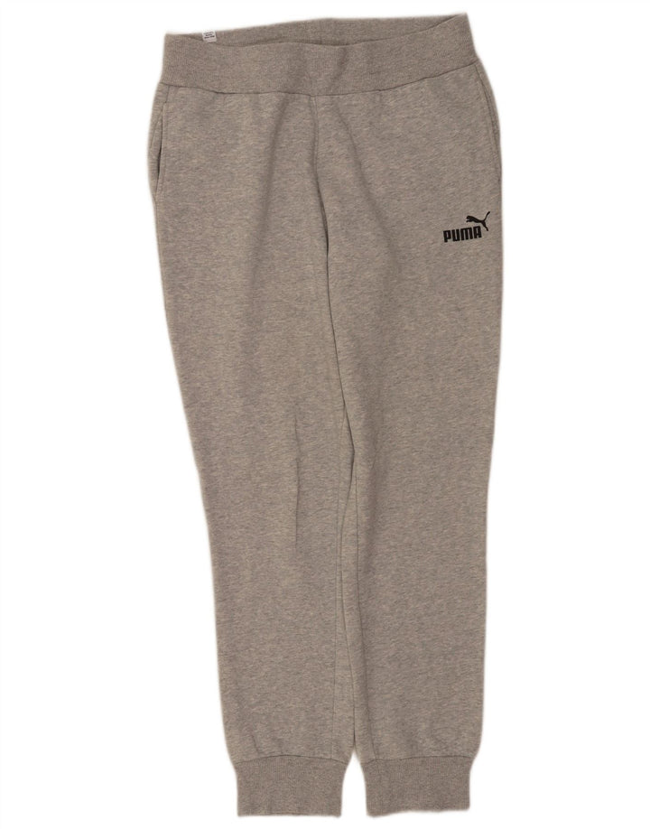 Puma Damen Trainingshose Jogger UK 12 Mittelgraue Baumwolle
