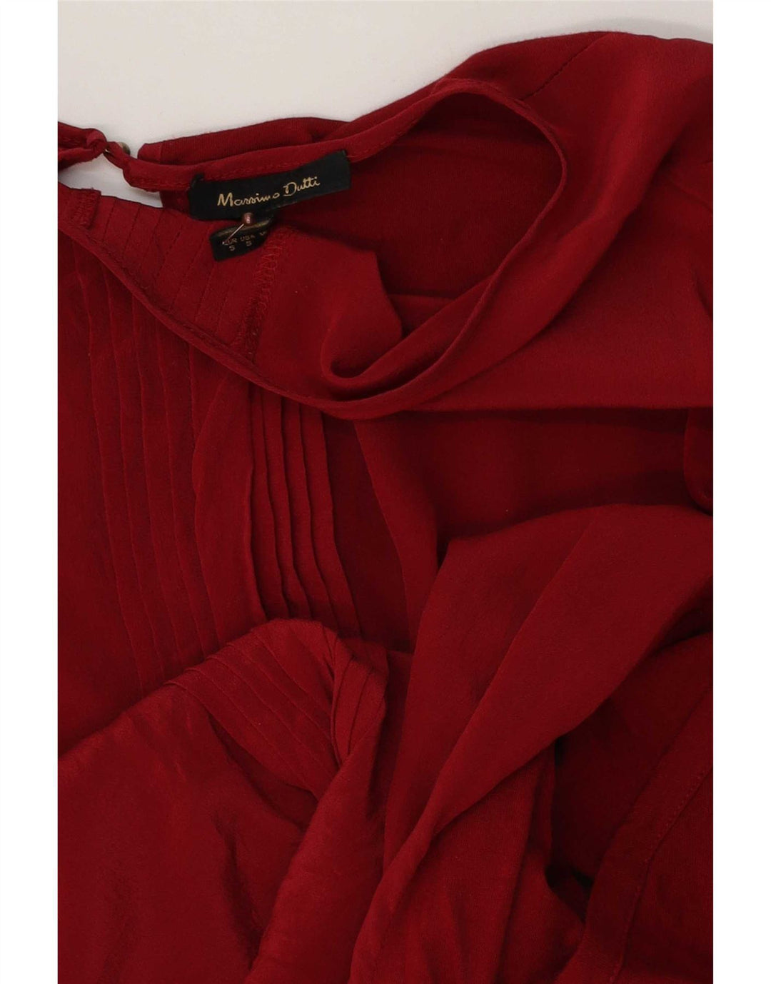 Massimo Dutti Damen-Blusenoberteil mit lockerer Passform, Gr. 10, Größe S, Rot