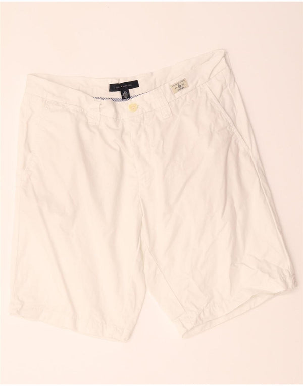 Tommy Hilfiger Herren-Chinoshorts, W34, groß, weiße Baumwolle