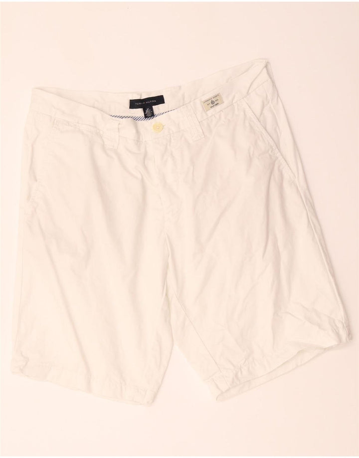 Tommy Hilfiger Herren-Chinoshorts, W34, groß, weiße Baumwolle