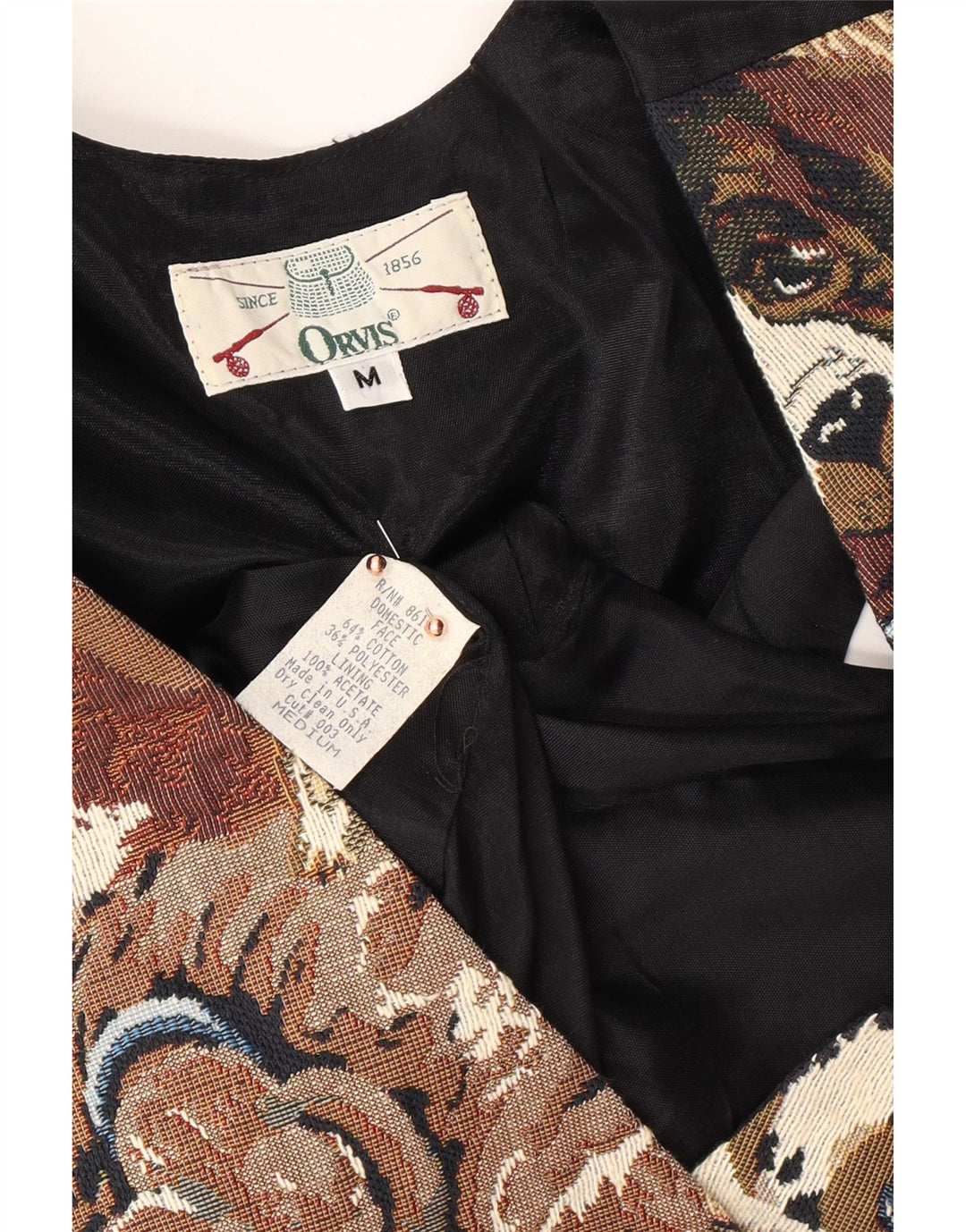 ORVIS Damen Weste UK 14 Medium Mehrfarbige Baumwolle mit Animal-Print