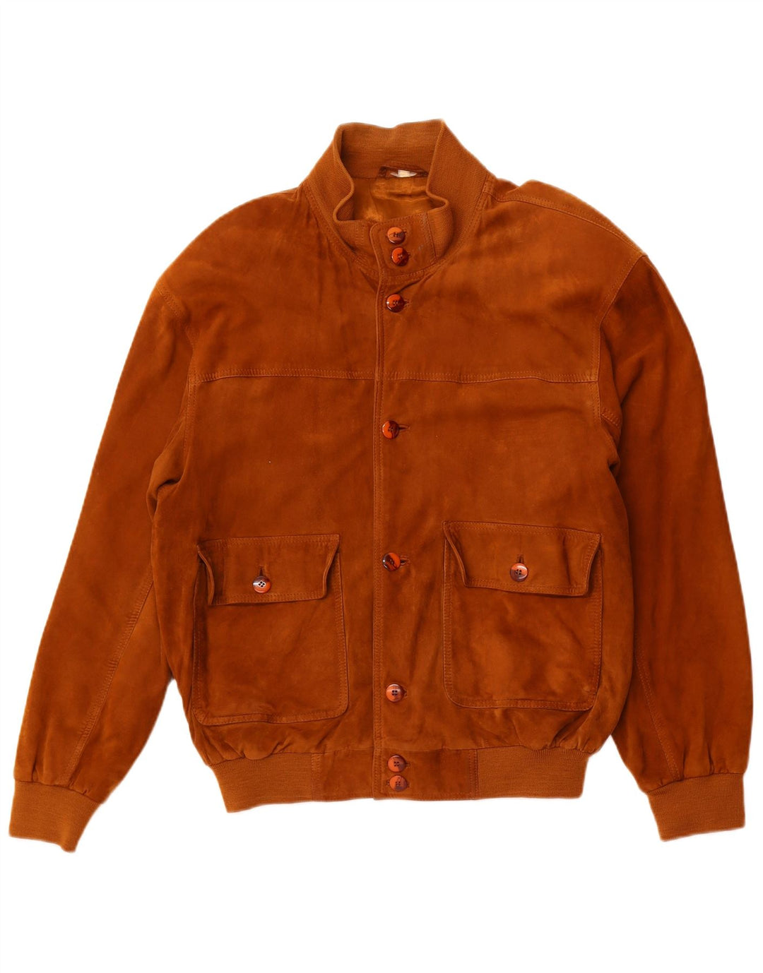 VINTAGE Herren Wildleder Bomberjacke EU 52 XL Beige Leder