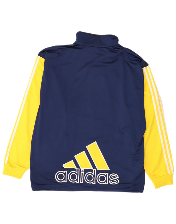 Adidas Herren-Trainingsanzugoberteil, UK-Größe 44/46, groß, Marineblau, Farbblock