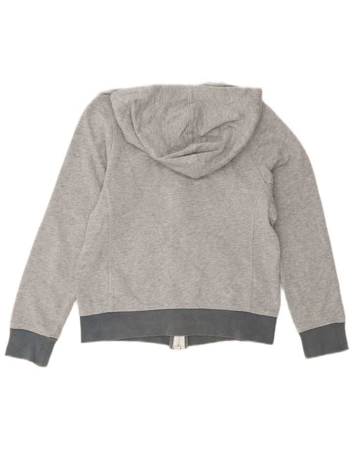 Nike Mädchen-Kapuzenpullover mit Reißverschluss, 10–11 Jahre, mittelgraue Baumwolle