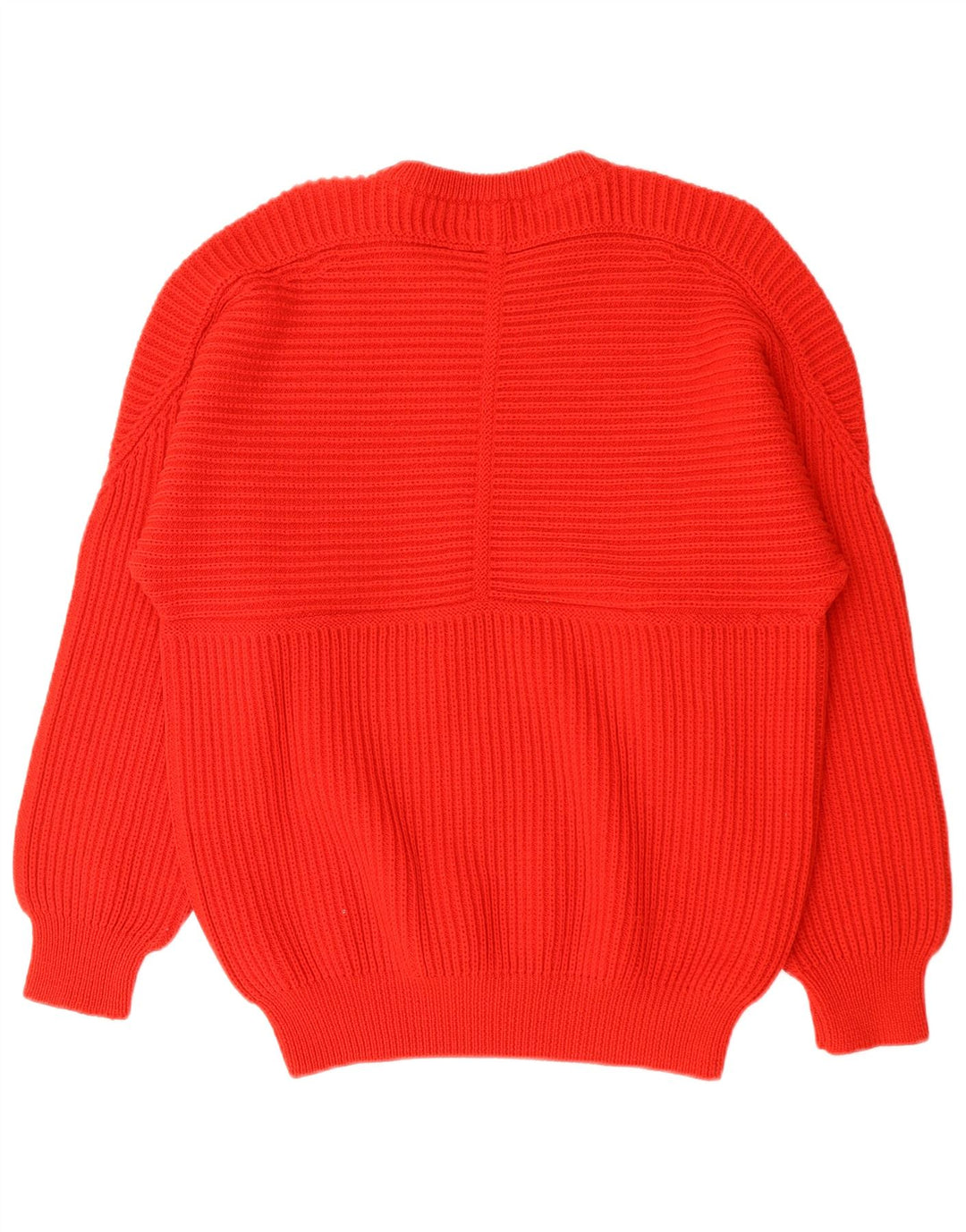 VINTAGE Herren-Pullover mit U-Boot-Ausschnitt, Mittelrot