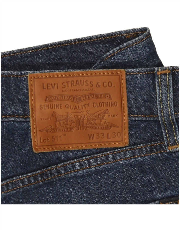 Levi's Herren 511 Slim Jeans W33 L30 Blaue Baumwolle